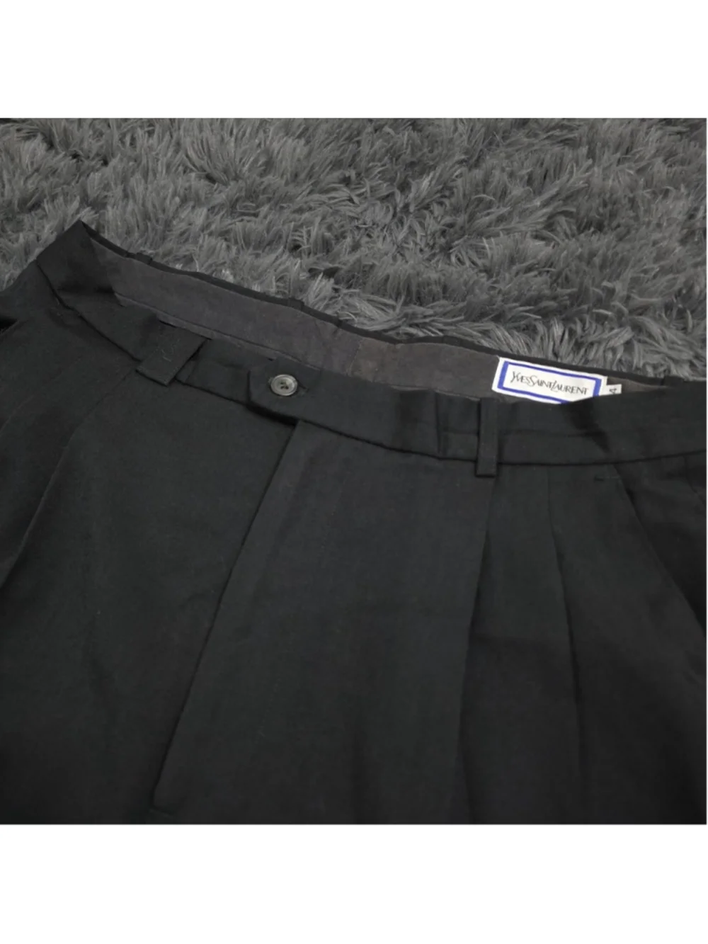 YSL Yves Saint Laurent Dress Pants Slacks Mens 34×26 Gray Wool